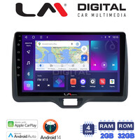 LM Digital - LM ZN4554H GPS Οθόνη OEM Multimedia Αυτοκινήτου για Toyota Yaris 2020 > 2023 (CarPlay/AndroidAuto/BT/GPS/WIFI/GPRS) electriclife