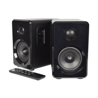 AvLink ABS35BLK Ενεργά Bluetooth Ηχεία Βιβλιοθήκης 3.5" 15W RMS Μαύρα με USB, MicroSD (Ζεύγος)