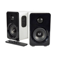 AvLink ABS35WHT Ενεργά Bluetooth Ηχεία Βιβλιοθήκης 3.5" 15W RMS Λευκά με USB, MicroSD (Ζεύγος)