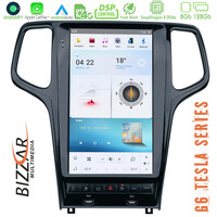 Bizzar Grand Cherokee 2014-2019 Android 11 (8+128gb) Tesla Multimedia Station 13,6&quot; (Piano Black Color) u-ts-g6-Jp23b