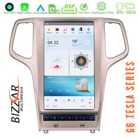 Bizzar Grand Cherokee 2014-2019 Android 11 (8+128gb) Tesla Multimedia Station 13,6&quot; (Golden Color) u-ts-g6-Jp23g