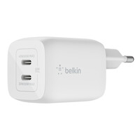 Belkin WCH013vf2MWH-B6 BOOST↑CHARGE PRO Dual USB-C® GaN Wall Charger with PPS 65W + USB-C to USB-C C