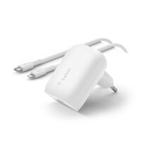 Belkin WCA005vf1MWH-B5 BOOST↑CHARGE™ USB-C® PD 3.0 PPS Wall Charger 30W + USB-C® Cable with Lightnin