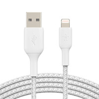 Belkin CAA002bt1MWH Braided Lightning to USB-A Cable (1m)