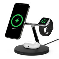 Belkin WIZ017vfBK 3-in-1 Wireless Charger with MagSafe Black V2