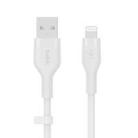 Belkin CAA008bt3MWH BOOST↑CHARGE™ Flex USB-A Cable with Lightning Connector