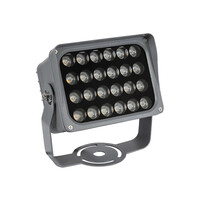 GLOBOSTAR® FLOOD-XENA 90128 Προβολέας Σποτ Wall Washer LED 24W 2640lm 10° AC 220-240V Αδιάβροχο IP65 Θερμό Λευκό 2700K - Γκρι Ανθρακί - Μ18 x Π13.5 x Υ18cm - 3 Χρόνια Εγγύηση
