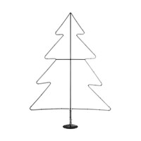 GLOBOSTAR® XMAS-TREE-BIG Χριστουγεννιάτικο Διακοσμητικό Φωτιστικό LED 27.3W 1092lm 360° AC 220-240V Αδιάβροχο IP65 Θερμό Λευκό 2700K  - Μαύρο & Διάφανο - Μ134 x Π25 x Υ188cm - 2 Χρόνια Εγγύηση