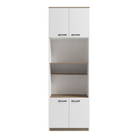 Ντουλάπα κουζίνας Rowan pakoworld σε λευκή-sonoma απόχρωση 60x42x182εκ