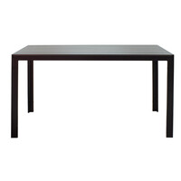 Τραπέζι Nares pakoworld αλουμίνιο μαύρο-plywood ανθρακί 140x80x72.5εκ