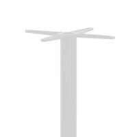 Βάση τραπεζιού bar Closet pakoworld μεταλλική λευκή-μαύρη Φ40x108εκ