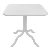 Τραπέζι Icon  pakoworld PP σε λευκή απόχρωση 80x80x74.5εκ