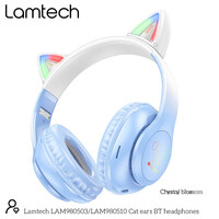 LAMTECH BT5.3 KIDS HEADPHONES CRYSTAL BLUE DOGGY DOG