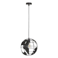 VenCore - Atlas Sphere - Κρεμαστό E27 Industrial Μέταλλο Μαύρο Πλέγμα - Μ30 x Π30 x Υ30cm