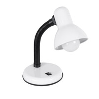 VenCore - Flexi Desk White - Επιτραπέζιο Μονόφωτο E27 Μοντέρνο Μέταλλο Λευκό Καμπάνα - Μ12 x Π12 x Υ32cm
