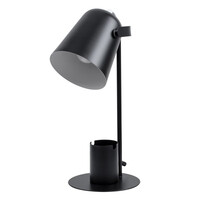 VenCore - Focus Desk Black - Επιτραπέζιο Μονόφωτο E27 Μοντέρνο Μέταλλο Μαύρο Καμπάνα - Μ12 x Π15 x Υ38cm