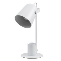 VenCore - Focus Desk White - Επιτραπέζιο Μονόφωτο E27 Μοντέρνο Μέταλλο Λευκό Καμπάνα - Μ12 x Π15 x Υ38cm