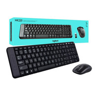 Logitech - Logitech MK220 - Ασύρματο Σετ Πληκτρολόγιο & Ποντίκι USB - Αγγλικό US - Μαύρο