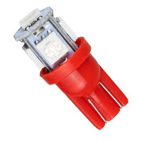 VenCore - LED Λάμπα T10 W5W 12V 1.50W 90 Lumens - T10 5 SMD 5050 - Κόκκινο