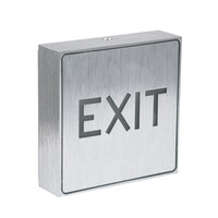 VenCore - Φωτιστικό Αλουμινίου LED Εξόδου EXIT - 1W AC 220-240V με Επαναφορτιζόμενη Μπαταρία - Μ11 x Π11 x Υ3cm - Πράσινο