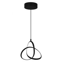 VenCore - Trinity Lume – Μοντέρνο Κρεμαστό Φωτιστικό Οροφής LED 15W Μαύρο Αλουμίνιο Φ22cm με Ρυθμιζόμενο CCT Λευκό - Ημέρας - Θερμό - Χειρισμός CCT μέσω Διακόπτη On-Off