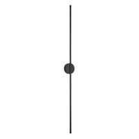 VenCore - Linear Lume Duo Lume Round Base – Μοντέρνο Επιτοίχιο Δίφωτο LED 18W Μαύρο Αλουμίνιο με Ρυθμιζόμενο CCT Λευκό - Ημέρας - Θερμό - Χειρισμός CCT μέσω Διακόπτη On-Off