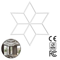VenCore - FormaLux - Διακοσμητικό LED Φωτιστικό Πάνελ Οροφής Πολυγωνικού Σχεδιασμού με Εσωτερικά Μοτίβα - 155W 110-240V - Μ281.5 x Π243.9 x Υ2.5cm - Ψυχρό Λευκό 6500K