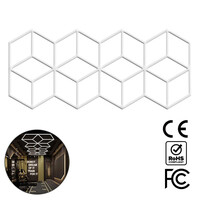 VenCore - GeoGlow - Διακοσμητικό LED Φωτιστικό Πάνελ Οροφής Πολυγωνικού Σχεδιασμού με Εσωτερικά Μοτίβα - 430W 110-240V - Μ560.1 x Π242.8 x Υ2.5cm - Ψυχρό Λευκό 6500K