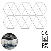 VenCore - HexaLine - Διακοσμητικό LED Φωτιστικό Πάνελ Οροφής Πολυγωνικού Σχεδιασμού με Εσωτερικά Μοτίβα - 224W 110-240V - Μ482.8 x Π279.6 x Υ2.5cm - Ψυχρό Λευκό 6500K