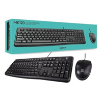 Logitech - Logitech MK120 - Ενσύρματο Σετ Πληκτρολόγιο & Ποντίκι USB - Αγγλικό US - Μαύρο