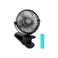 DM-44-506 . Επιτραπέζιος ανεμιστήρας με κλιπ 10cm USB+μπαταρία Blow μαύρος