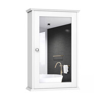 Καθρέπτης Μπάνιου με Ντουλάπι 34 x 15 x 53 cm Costway BA8033WH