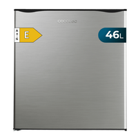 CECOTEC  Μίνι Ψυγείο GrandCooler 20000 L SilentCompress Inox E, Μαύρο, 46 Λίτρα, 48,7x48 εκ., Αναστρέψιμη Πόρτα, Ενεργειακή Κλάση E  CEC-03617