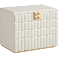 Κοσμηματοθήκη 4 επιπέδων με Καθρέφτη 17 x 28 x 20,5 cm Μπεζ SONGMICS JBC181W01