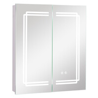 Costway LED Φωτιζόμενο Ντουλάπι Μπάνιου με Ρυθμιζόμενο Φωτισμό και Αντιθαμβωτική Λειτουργία BA8162DE