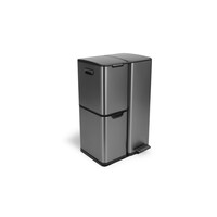 Κάδος Απορριμμάτων Soft Close 3 Θέσεων 60L - Μεταλλικό Γκρι  8720604888010 Umuzi Cleaning