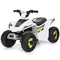 Costway  Ηλεκτρικό Παιδικό Quad με Επαναφορτιζόμενη Μπαταρία και Άνετο Κάθισμα για Αξέχαστες Παιδικές Αναμνήσεις TY327787DE-WH