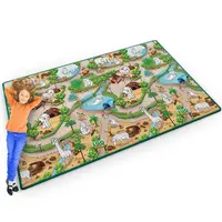 Χαλάκι Δραστηριοτήτων 200 x 120 x 0,3-0,5 cm με Μαρκαδόρους Ζωολογικός Κήπος 734300 Ricokids