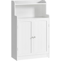 VASAGLE Ντουλάπι Μπάνιου 60x30x110cm με Ρυθμιζόμενα Ράφια και Ασφαλή Στήριξη BBC770W01