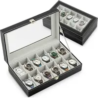 Massido Κουτί για 12 ρολόγια MS-710 μαύρο-μπεζ MS-710-Black-Beige
