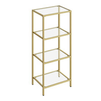 Μεταλλική Ραφιέρα με 4 Γυάλινα Ράφια 30 x 40 x 95 cm VASAGLE LGT28G