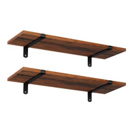 Σετ Επιτοίχια Ξύλινα Ράφια 60 x 20 x 7 cm 2 τμχ Songmics LWS04NB