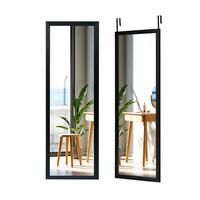 Ολόσωμος Ξύλινος Καθρέπτης Τοίχου 120 x 37 cm Costway HW66332BK