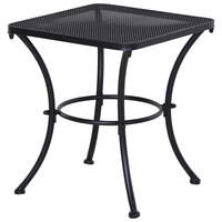 Τραπέζι σαλονιού Outsunny Square Steel Garden με διάτρητη κορυφή, 45x45x50 cm, μαύρο 84B-341