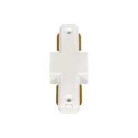 GLOBOSTAR® EUROTRACK-1PH 60904 Μονοφασικός Σύνδεσμος Ι Επέκτασης Ράγας 2 Καλωδίων 1L+1N για Σύστημα Ράγας Eurotrack-1PH AC 220-240V IP20 - Λευκό Ματ - Μ9.3 x Π3.5 x Υ1.6cm