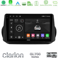 Clarion Gl700 Series 8core Android13 4+64gb Fiat Fiorino/citroen Nemo/peugeot Bipper Navigation Multimedia Tablet 10" με Carplay & Android Auto u-gl7-Ft1644