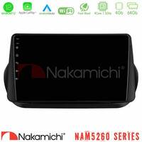 Nakamichi Nam5260 Series 4core Android12 4+64gb Fiat Fiorino/citroen Nemo/peugeot Bipper Navigation Multimedia Tablet 10" με Carplay & Android Auto u-n44-Ft1644