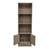 Βιβλιοθήκη Tekaro I pakoworld σε sonoma απόχρωση 57x33x180εκ
