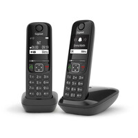 Gigaset Wireless Phone As690 Duo Black (L36852-H2816-D201) (GGSAS690DUO-BK)