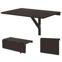 Costway Αναδιπλούμενο Τραπέζι Κουζίνας 80 x 60 cm σε Καφέ Απόχρωση για Εξοικονόμηση Χώρου CB10641CF